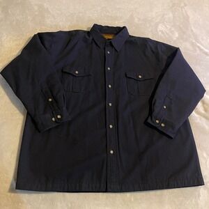 Vintage St Johns‎ Bay Mens Navy Fleece Lined Work Shirt Jacket XXL Outdoors BNWT